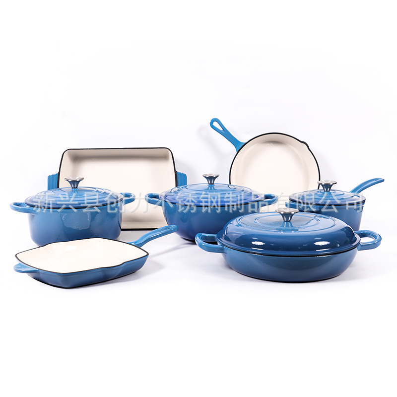 铸铁珐琅锅Manufacturer's enamel pot set无涂层汤锅炖锅妈咪锅 铸铁珐琅锅Manufacturer's enamel pot set无涂层汤锅炖锅妈咪锅