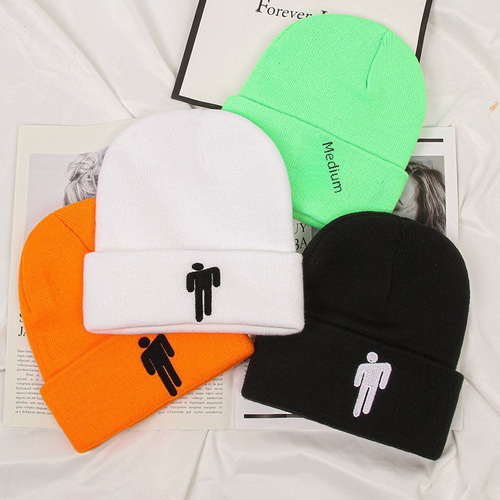 New trendy Korean Instagram viral knit hat for men, autumn and winter retro embroidered cold hat, spring and autumn hip-hop fashion brand yarn hat