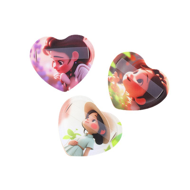 Love Marshmallow Powder Puff Factory Patrón de dibujos animados personalizado logotipo impresión maquillaje esponja cojín de aire aleteo herramienta de belleza