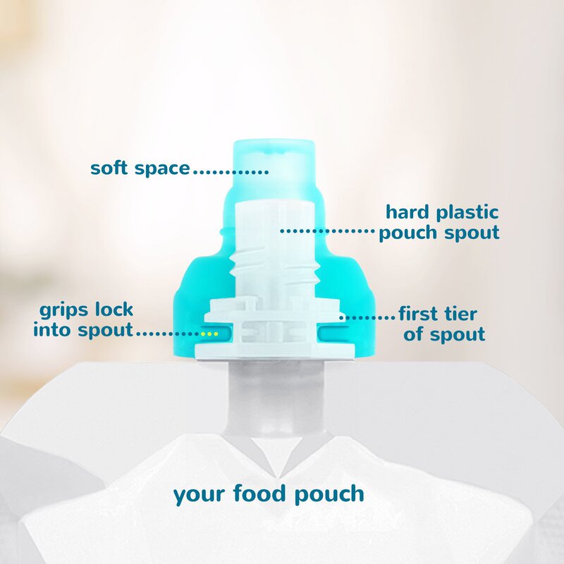 国境を越えた新しい食品バッグの上部にこぼれ防止流量制御バルブが付いており、こぼれを保護し、雑然としたこぼれを防ぎます。|undefined