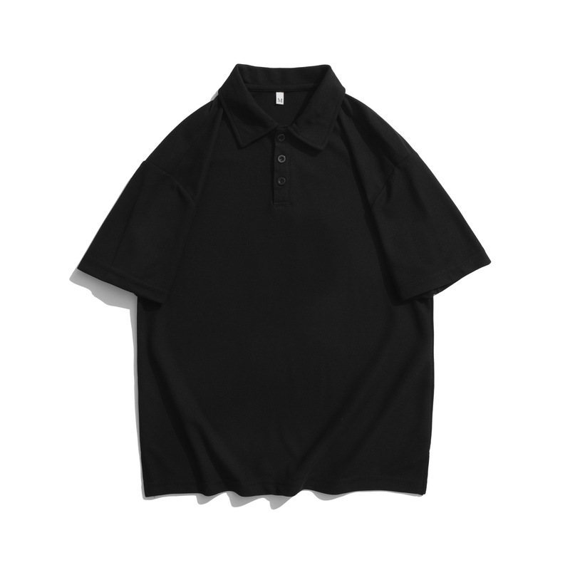 [Class Uniform Performance Clothing] Solid Color Simple Pique Cotton Polo Shirt Short Sleeve Summer Turn-Down Collar T-Shirt Ins Style Top