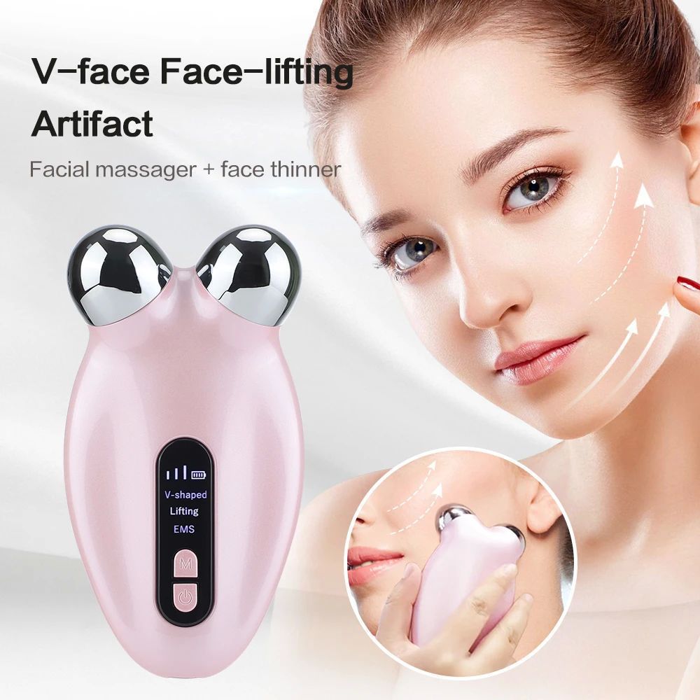 Cross-border new micro-current lifting instrument facial beauty guide instrument home facial rejuvenation roller massage instrument wholesale