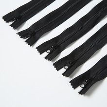 3号尼龙西裤拉链黑白防下滑裤子门襟服装口袋拉锁自锁带锁不下滑