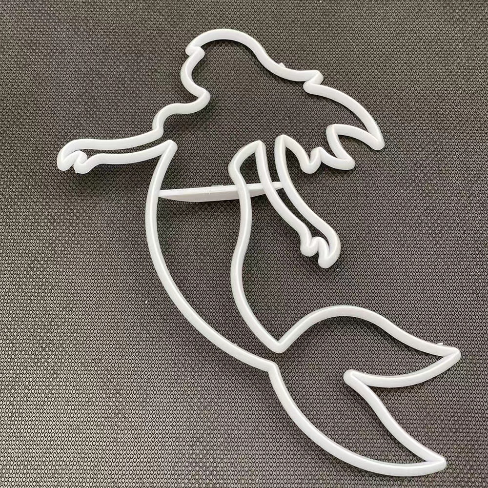 Fábrica directa de nuevos productos de sirena grande molde de corte de plástico DIY molde de pastel de horneado en stock