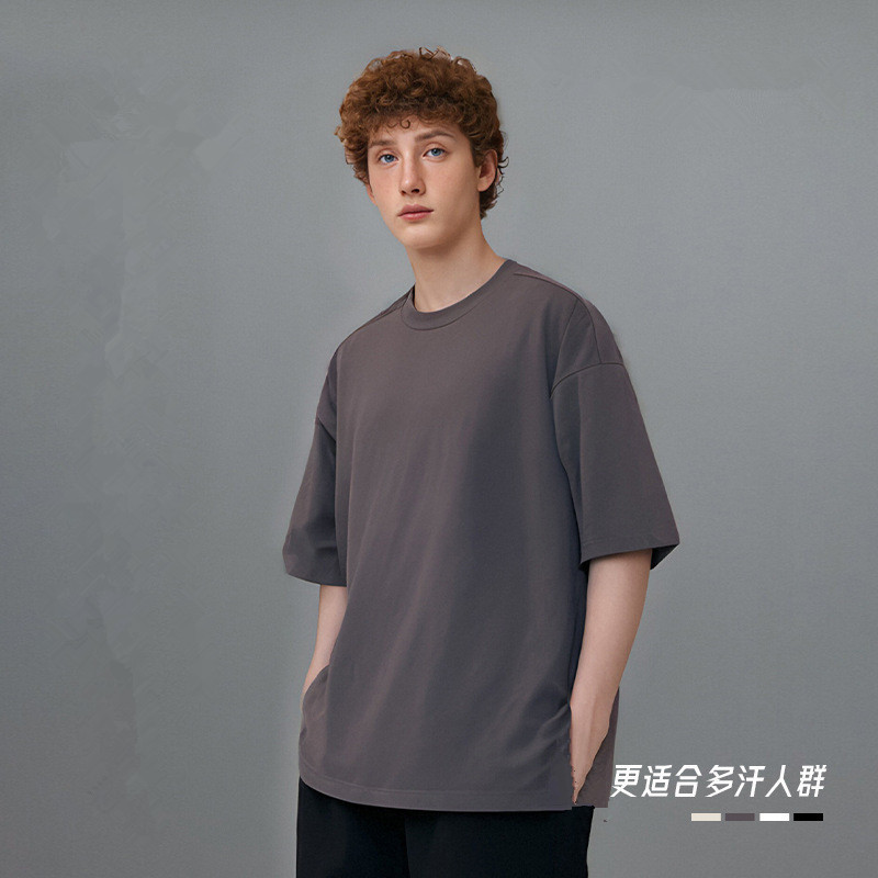 Summer New Pure Cotton Short-Sleeved T-Shirt Men's Student Couple Trendy Brand Loose Sports Tops Cheap Wholesale