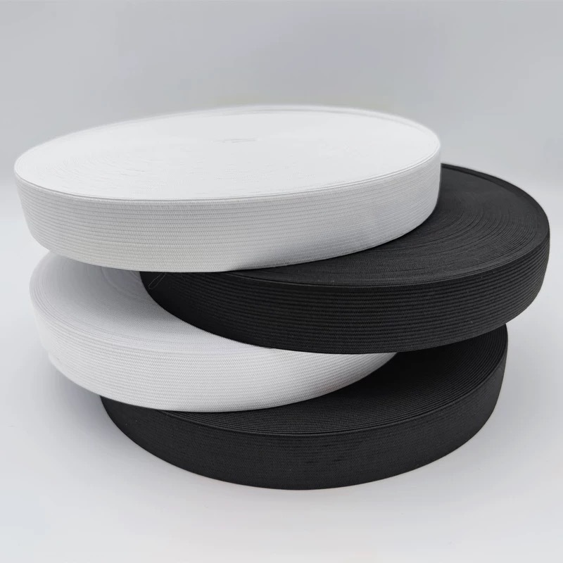 Spot 0,6-12cm en blanco y negro, banda elástica engrosada, banda elástica, banda elástica fina, cintura, gasa de alta elasticidad