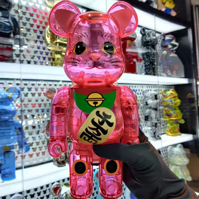 Крошка Bearbrick: агрессивный медведь, десятки тысяч благосостояния, прозрачные украшения, тренд, настольные декоративные элементы, строительные блоки, в подарок