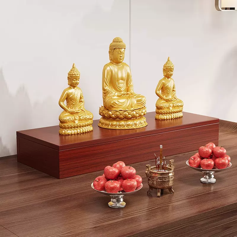 佛龛神像增高架供奉佛座桌台莲花阶梯供台垫高佛台底座可
