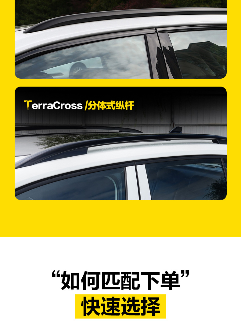 Car Roof Rack Crossbars Universal for Sedans and Suvs, No Drilling Required