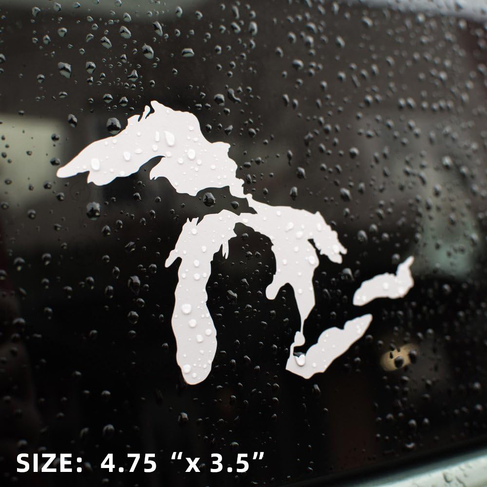 Amazon Grandes Lagos pegatinas auto Michigan pegatinas vinilo de alta calidad pegatinas blancas impermeables image 6