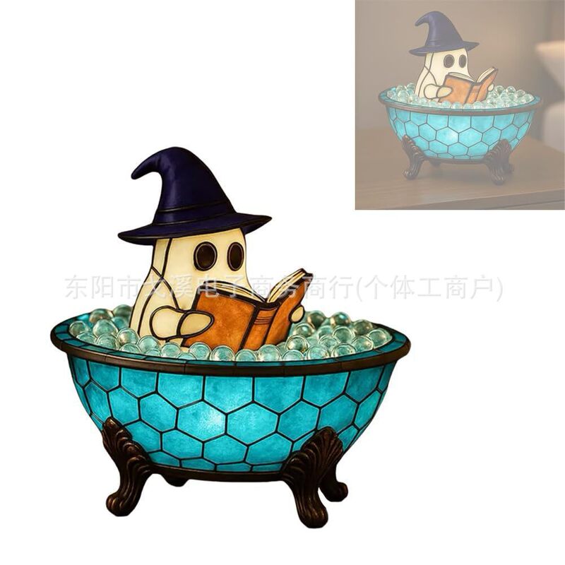 2025跨境爆款创意Ghost Bubble Bath Lamp 幽灵泡泡浴灯厂家批发|undefined