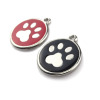 Stainless steel dog brand tag pendant metal pet listing cat paw logo engraving card pet supplies wholesale