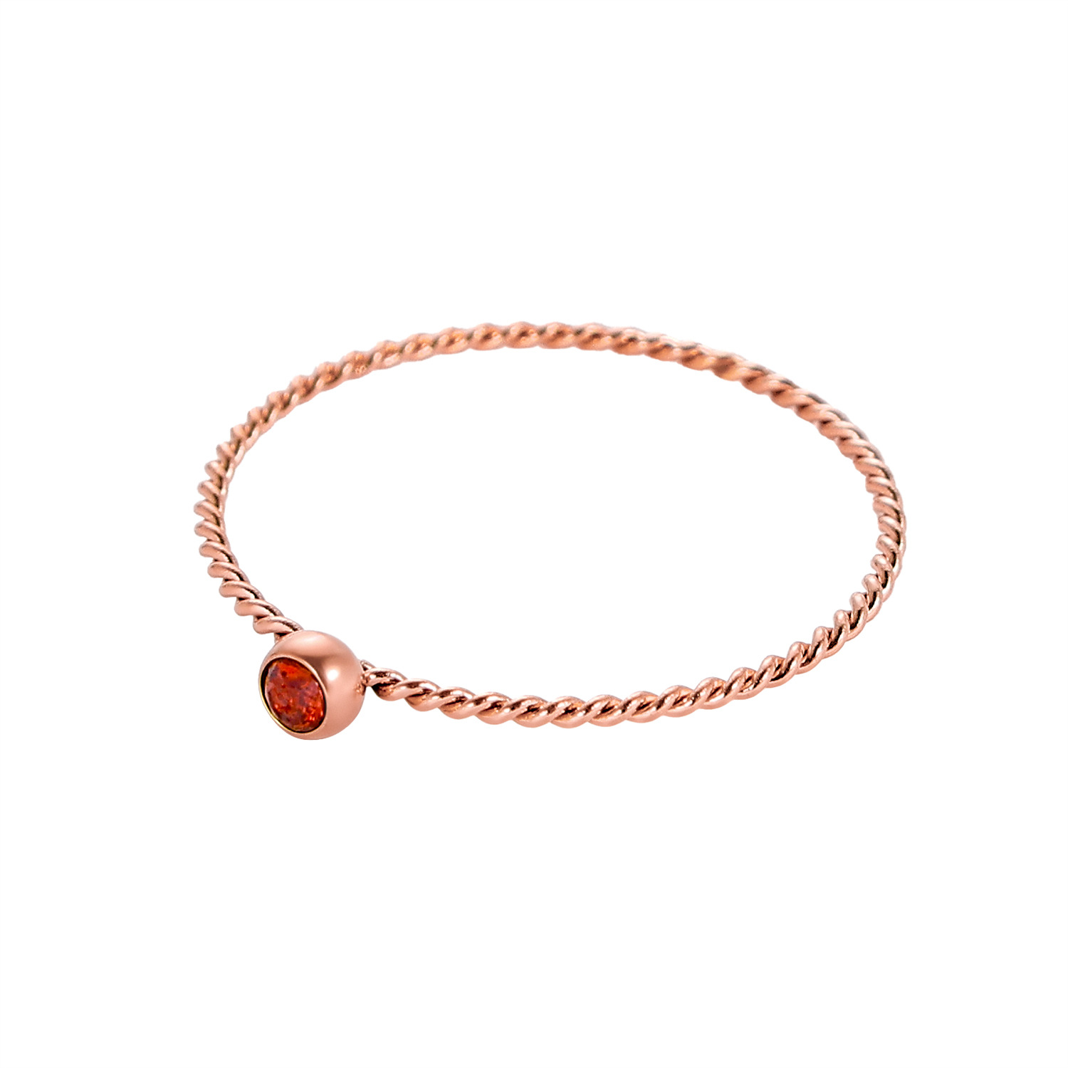 레드 로즈 골드 반지