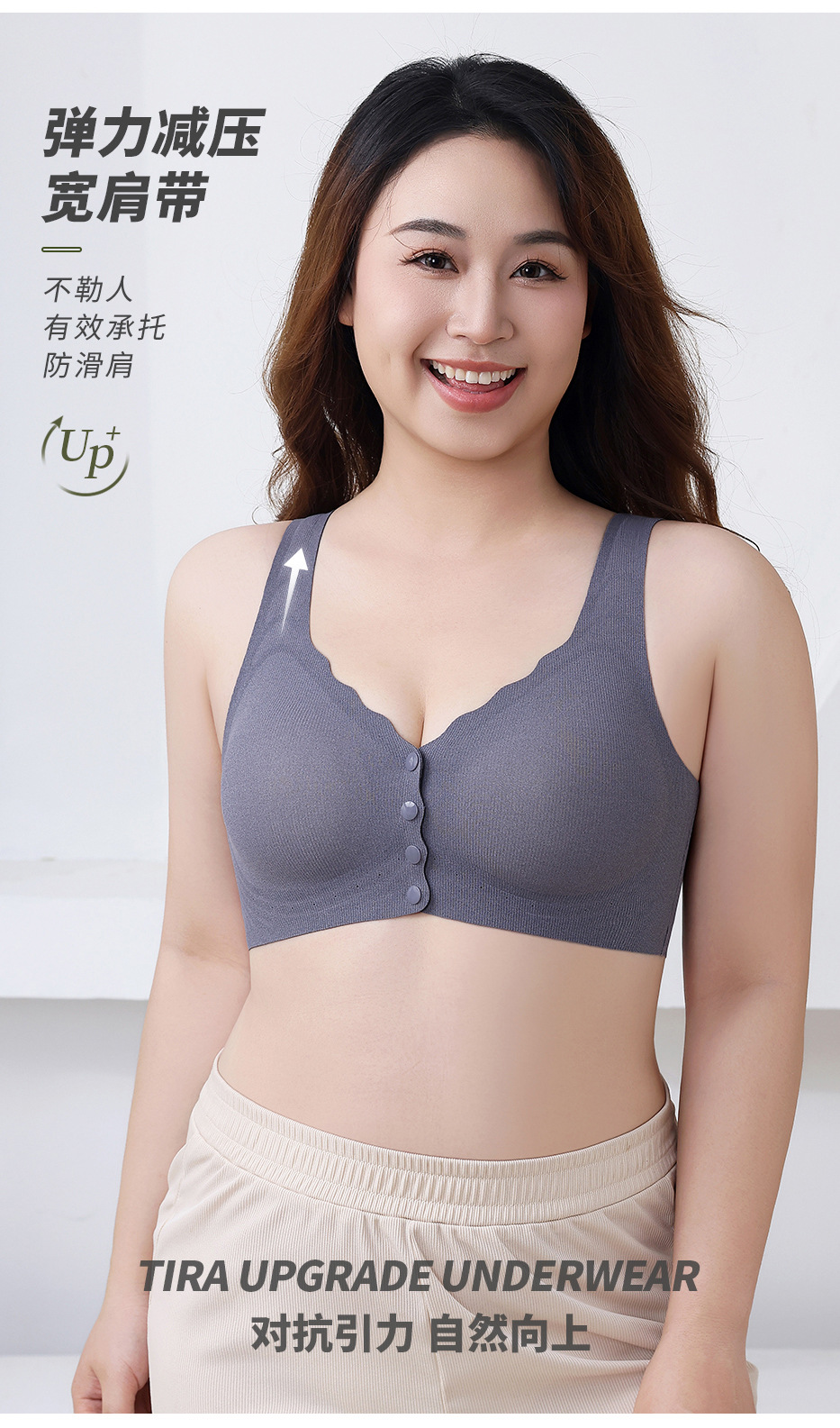 Venta directa de fábrica comercio electrónico transfronterizo Sudeste de Asia Vietnam Tailandia damas talla grande sujetador lateral de recogida cómoda