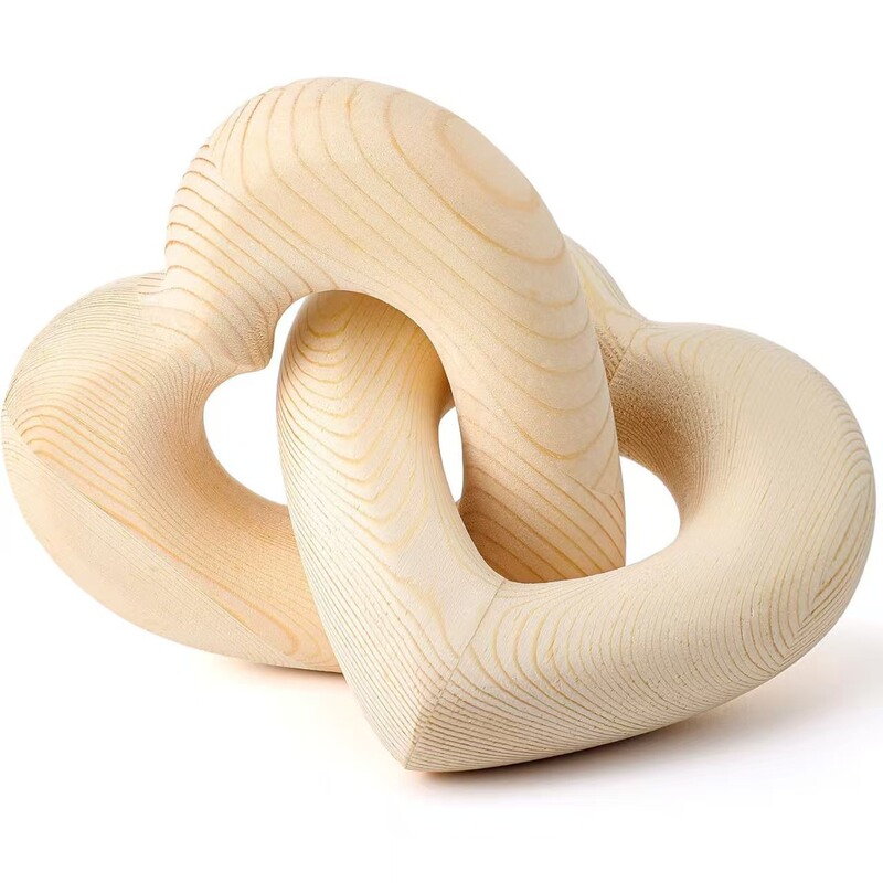 Cross-Border Wooden Polyspice Wood Chain Double-Ring Crafts Desktop Ornaments Atmospheric Decorative Wooden Chain Cross-Border Wooden Polyspice Wood Chain Double-Ring Crafts Desktop Ornaments Atmospheric Decorative Wooden Chain