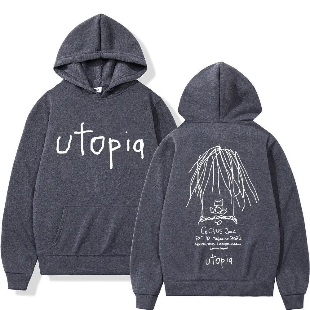Rapper Cactus Jack Utopia Graphic Hoodie Men Women Fashion n