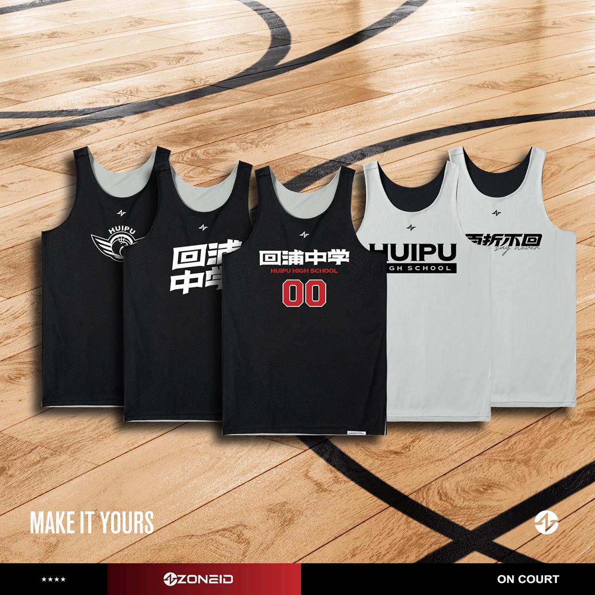 Zoneid Personalized Custom Basketball Uniform Suit Double-Layer Double-Sided Game Printing Breathable Quick-Drying Sports Training Suit