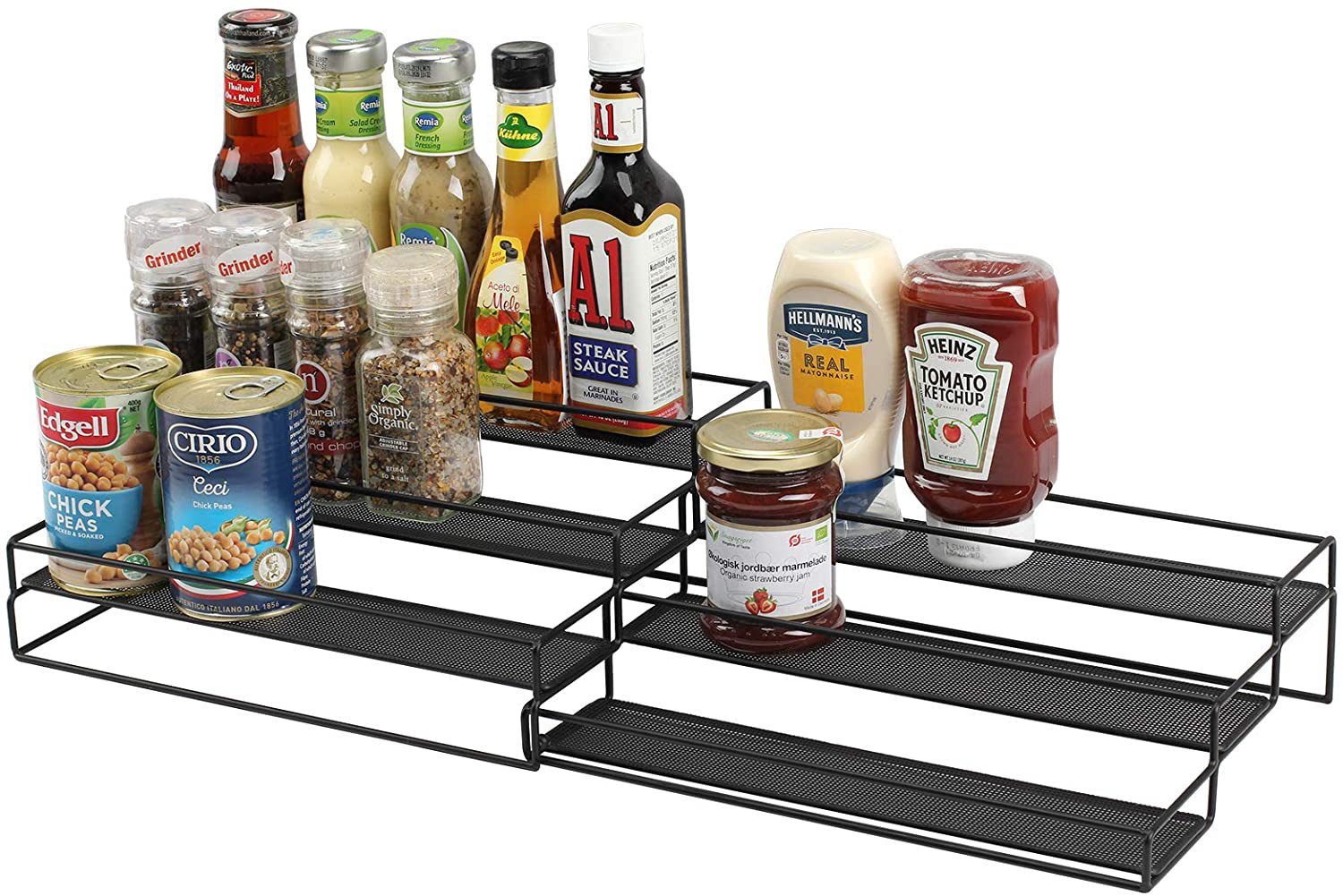 商超食品展示架叠放式罐头架厨房置物架收纳整理架等 定制生产