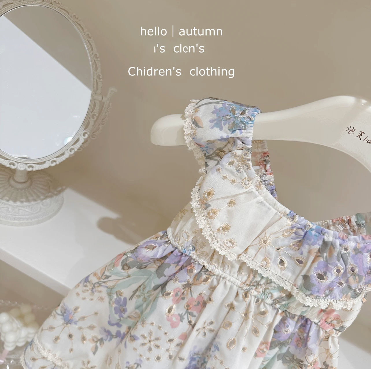 2025 nuevo vestido de verano de niña de flores trituradas vestido de princesa de estilo extranjero vestido de prenda de moda