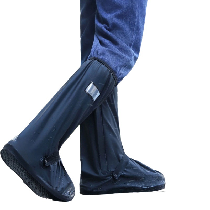 Waterproof Rain Shoe Covers, Long Tube, Outdoor, Non-Slip, Wear-Resistant, Pv, Portable, Thickened, Large Size, Adult Waterproof Shoe Covers Wholesale