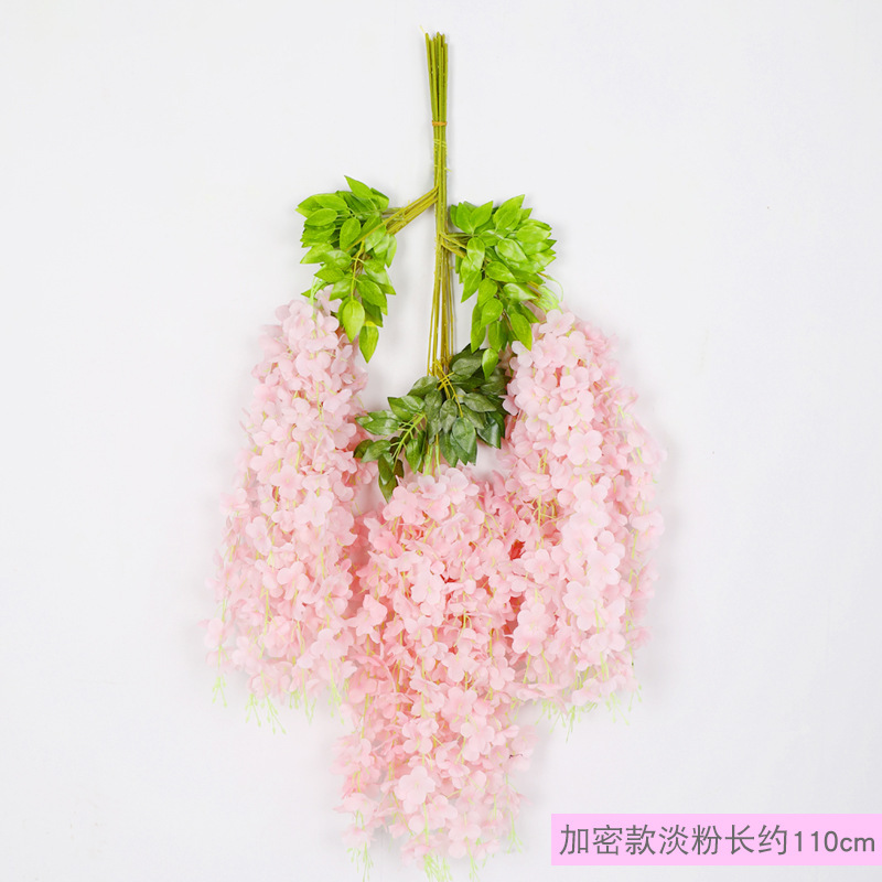 Flor de Glicinia, Flor de Techo Violeta, Flor de Glicinia para Bodas, Enredadera Decorativa, Enredadera de Flores Artificiales, Decoración del Hogar al por Mayor