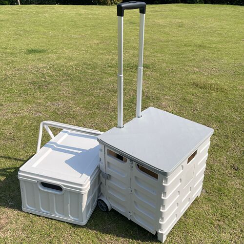 Outdoor camping foldable storage box trolley picnic storage box portable camping storage box gift box