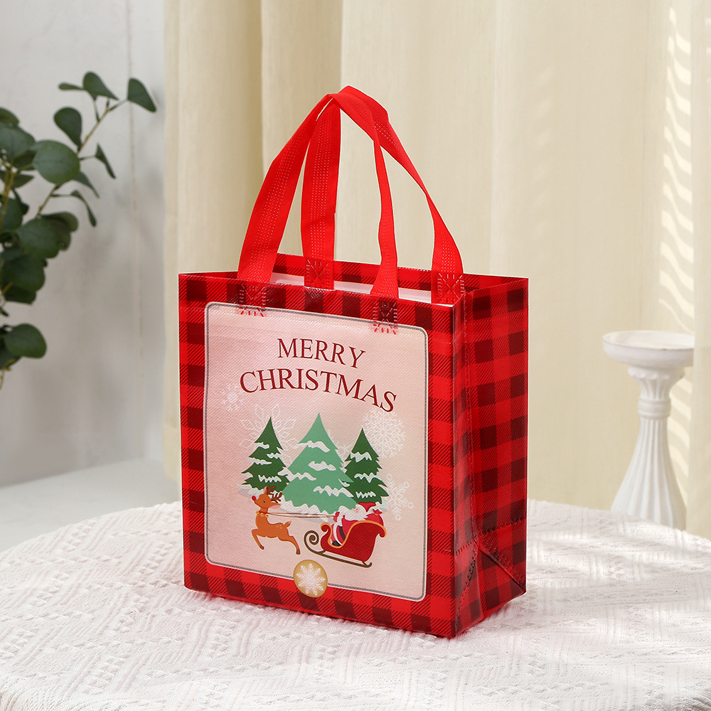 Bolsa de regalo de Navidad transfronteriza bolsa no tejida bolsa de regalo de actividad de Nochebuena lindo regalo de Navidad de dibujos animados
