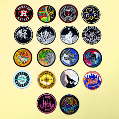 Lily's Embroidered Cartoon Animal Bear Fabric Patch to Mend Holes Clothing Accessories Round Letter Outdoor Fire Badge Decoration Sticker