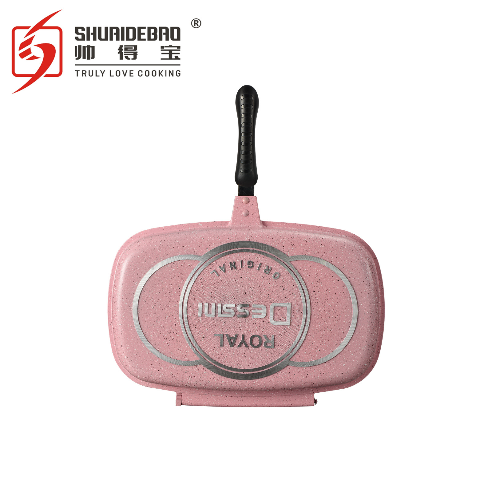 Exportación de la fábrica de mármol filete sartén antiadherente de doble cara bandeja para hornear