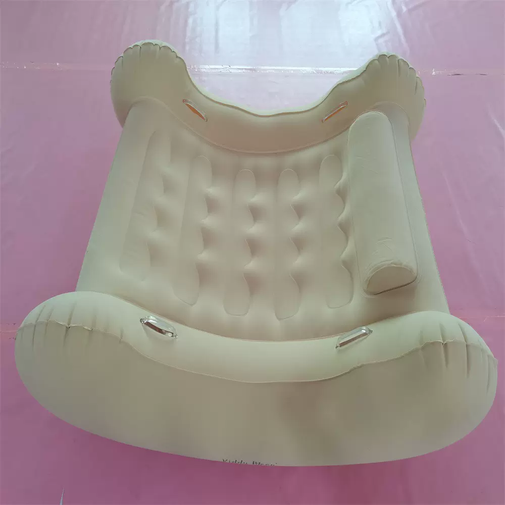 跨境新品充气PVC植绒带扶手瑶瑶椅翘版沙发室内户外休闲躺椅座椅