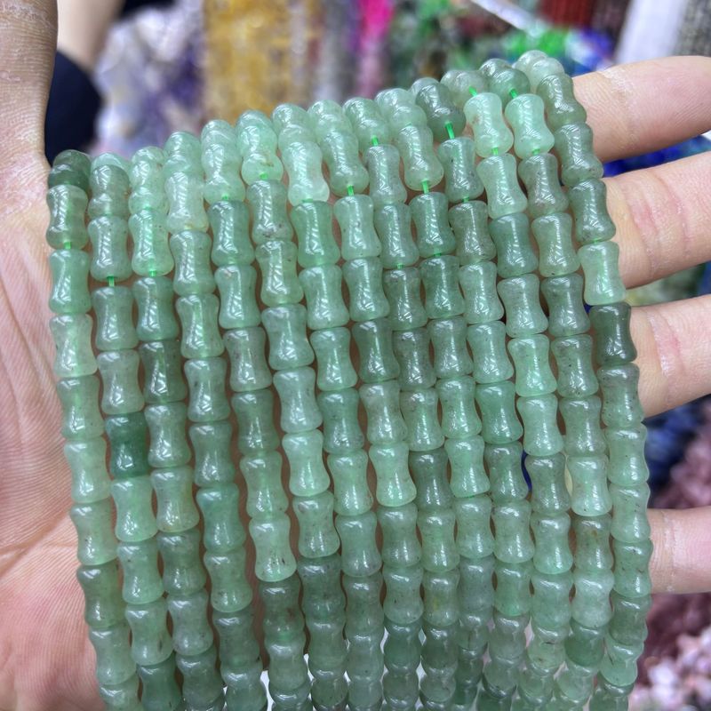 クロスボーダー人気6x10mm竹節珠天然石散珠半製品玉DIYアクセサリーブレスレットネックレス|undefined