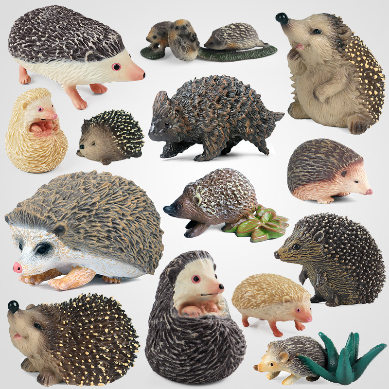 Children's enlightenment simulation mammal model hedgehog cub hedgehog mouse stealing melon badger flower pot garden decoration ornament