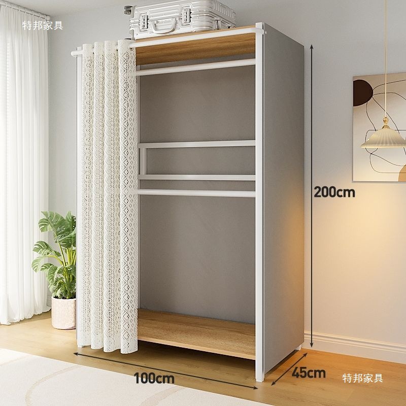 Coat Rack, Clothes Rack, Floor-Standing Rental Wardrobe, Open Wardrobe, Simple Storage Cabinet, Home Bedroom Combination