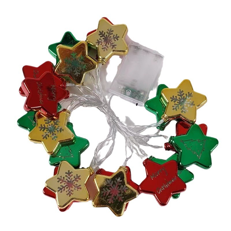 Nuevo LED de Navidad estrella galvanizada bola pequeña lámpara de color de Navidad diseño de luz de atmósfera decoración de luz de color