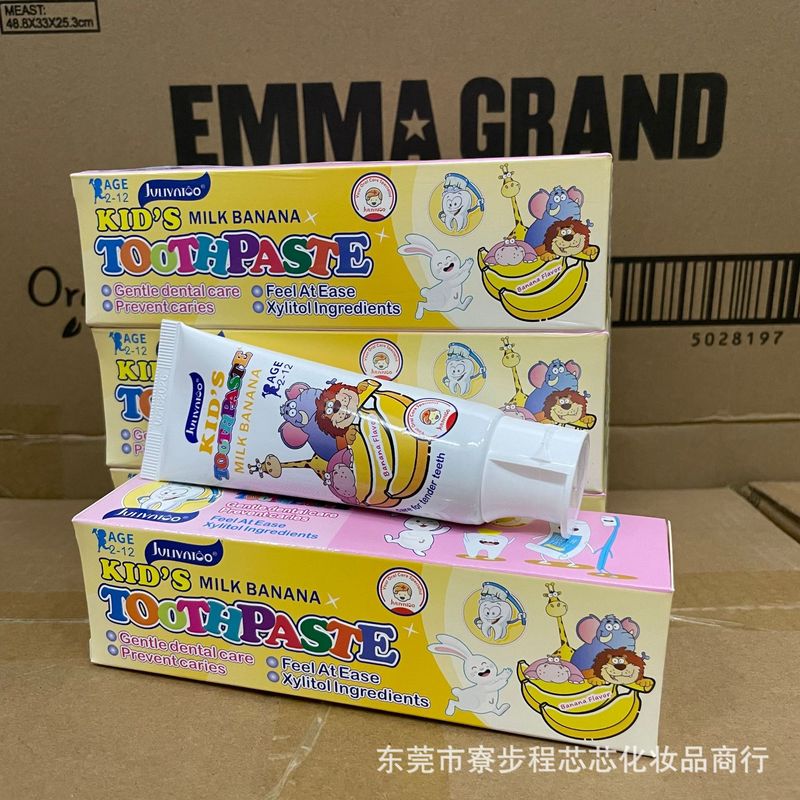 香港ジュリヤトゥフルーツフレーバー子供用歯磨き粉ストロベリーミルクバナナ歯磨き粉黄ばみと汚れを除去子供用 60 グラム|undefined