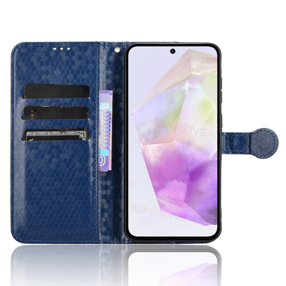 Punktemuster Lederhülle Für Samsung Galaxy A36 Mit Kartenfach_voghion.com