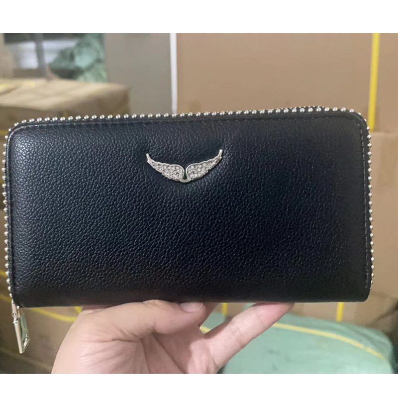 ZV bolsos de mujer de diamantes en caliente transfronterizos bolsos de cadena metálica bolsos tarjetas de cartera bolsos de mano largos bolsos de cambio monedero integrado