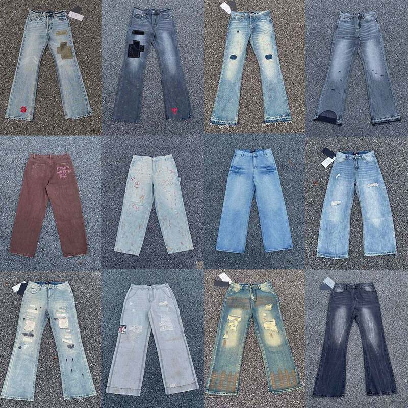 erd new vintage washed distressed straight-leg jeans, American style, for the "melancholic wealthy young generation," niche slim-fit trendy pants