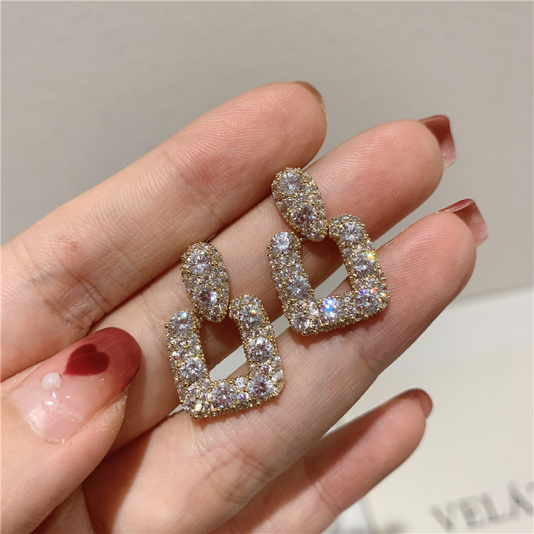8g Weight No Inlaid Inlay Material Earrings, Ear Studs Classification Wedding, Travel Occasion Alloy Material Geometric Pattern Women'S Gender Plating Design Fashion Style Fashion Geometric Plating Alloy No Inlaid Drop Earrings 6