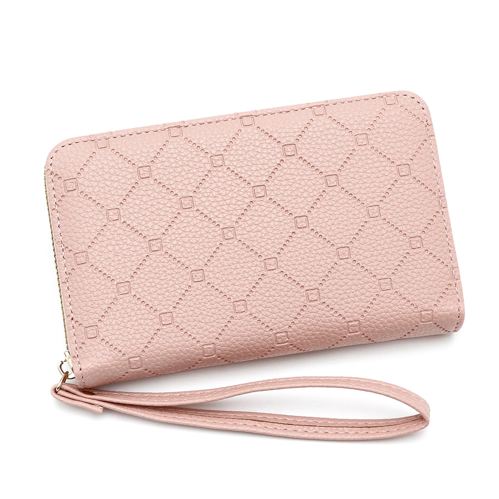 Nuevo bolso de cambio de mujer coreano simple bolso de tarjetas de gran capacidad bolso de mano con cremallera bolso de teléfono móvil bolso de licencia de conducir