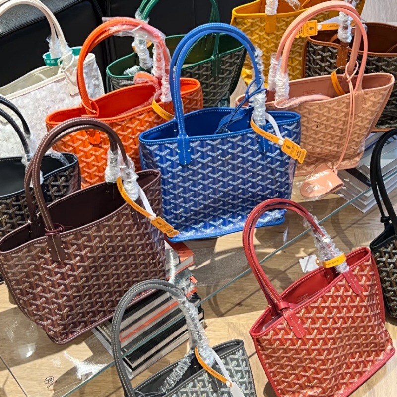 Goya Goyard Mini Vegetable Basket Tote Bag Shoulder Women's Bag Vegetable Basket Classic Shopping Bag Double-Sided Letters