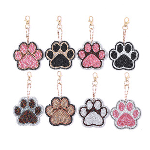 8 diamond painting keychain diamond art keychain painting double-sided DIY full drill Diamond painting Claw Claw