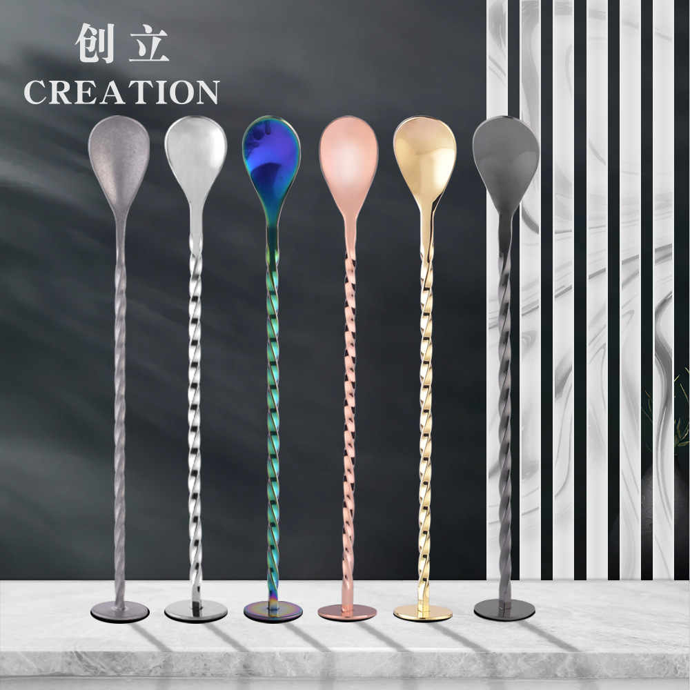 Multicoloured cocktail stick stainless steel