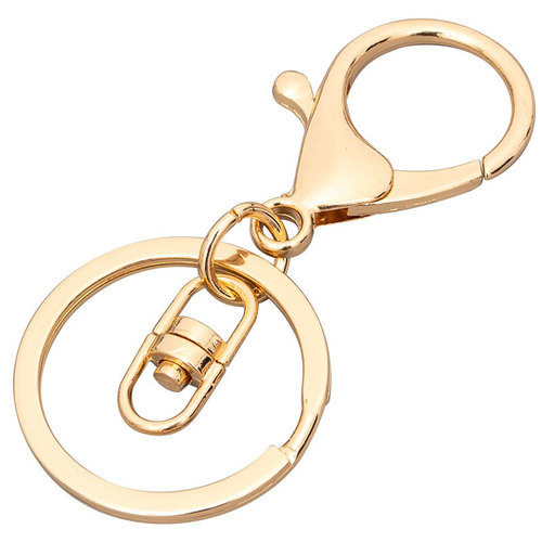 Metal key chain three-piece set key ring accessories lobster clasp cross-border key chain diy bag pendant 8-character ring