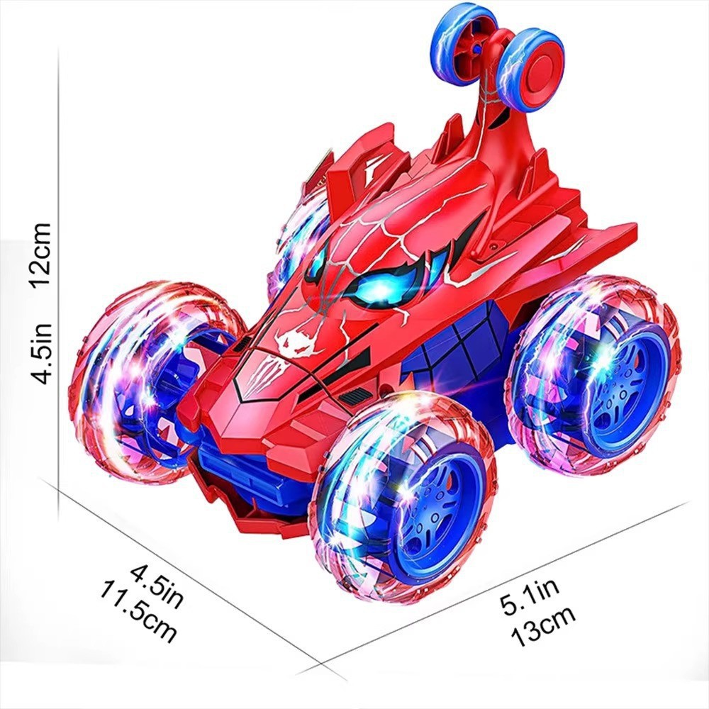 Coche de control remoto infantil transfronterizo Spider 2.4G con luces, camión volquete todoterreno con giro de 360 grados, juguete para niños.