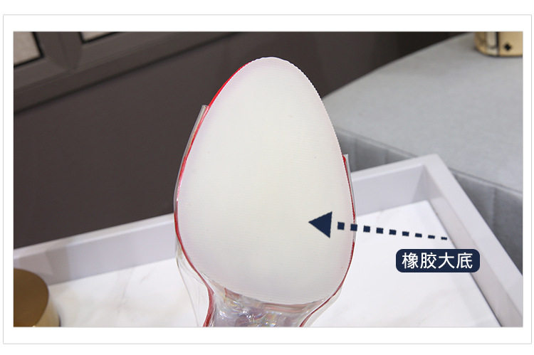 Giày cao gót nữ gót nhọn pha lê phát quang, giày mũi nhọn gót siêu cao cho nữ — Màu bạc, Màu hồng, Màu trắng, Màu tím chi tiết 7