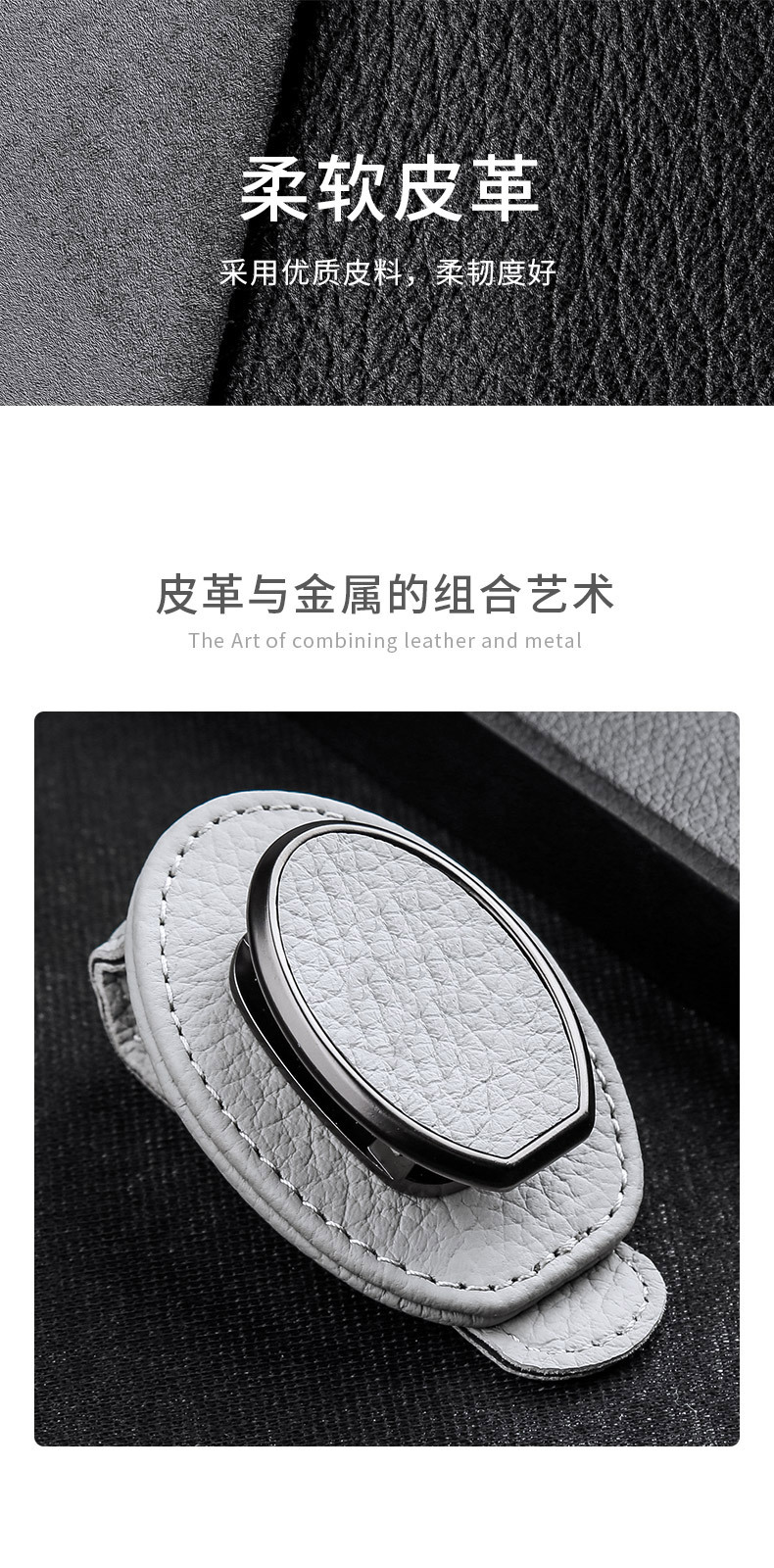 Cross-Border Car Sun Visor Storage Box, Multi-Functional Car Glasses Holder, Car Sunglasses Clip, Car Glasses Frame, Leather