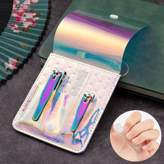 Amazon Cartoon Anti-Slip Mermaid Tail Nail Clipper  Portable Electroplated Color Titanium Nail Clipper Nail Scissors 