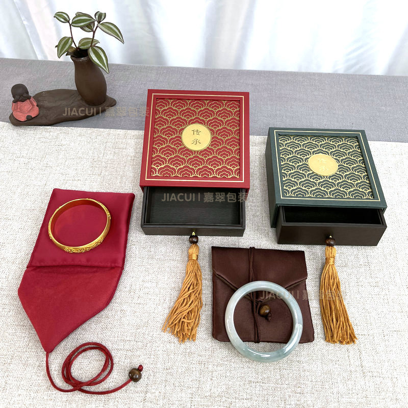 珠宝首饰盒古法黄金传承手镯收纳盒子中国风现货包装礼盒