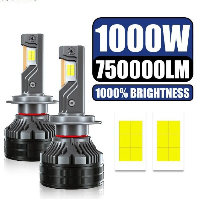 Q7 tres tubos de cobre del automóvil LED delantero H7 luz blanca 180W luz alta y baja ultra brillante H11 luz láser delantera
